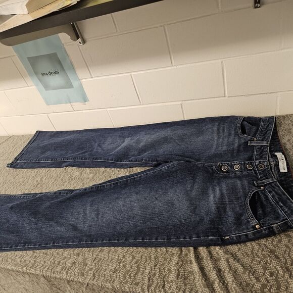 Tommy Hilfiger Jeans Womens Mid Rise‎ Med Wash Flare Blue 32x32 - Picture 2 of 11